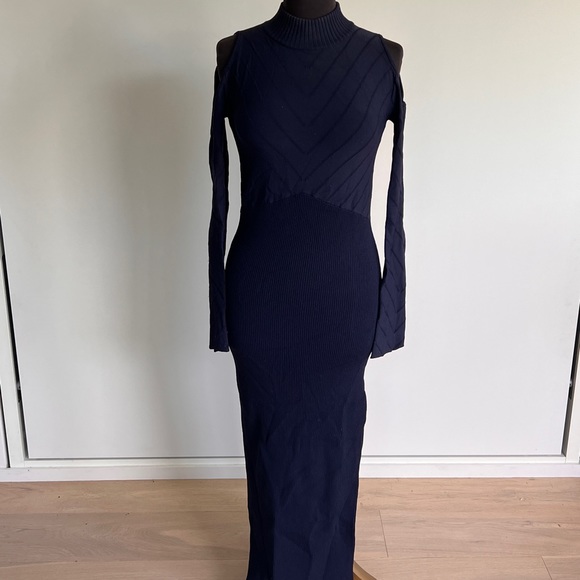 Manning Cartell Dresses & Skirts - Manning Cartell Turtle Neck Navy Blue Maxi Dress Size Medium